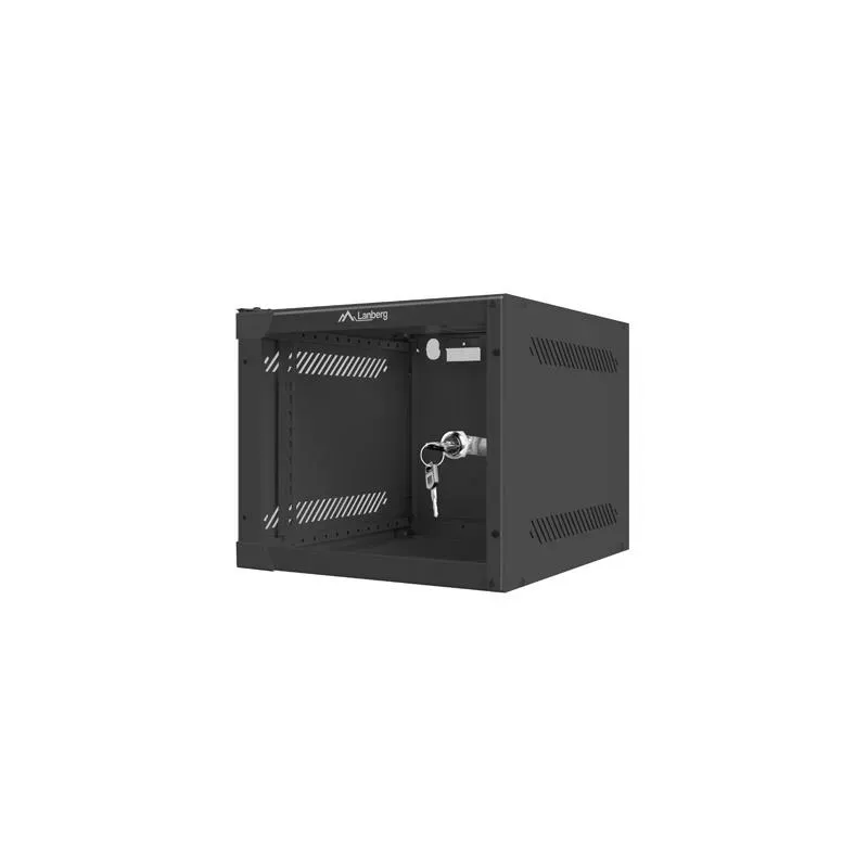 Szafa instalacyjna Rack wisząca 10" 4U 280x310mm czarna Lanberg (flat pack)