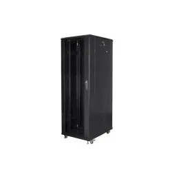 Szafa instalacyjna Rack stojąca 19" 47U 800x800 Drzwi Szklane czarna