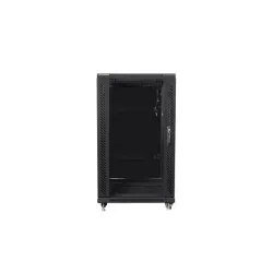 Szafa instalacyjna Rack stojąca 19" 22U 600x600 czarna Lanberg (flat pack)