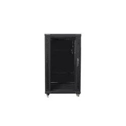 Szafa instalacyjna Rack stojąca 19" 22U 600x800 czarna Lanberg (flat pack)