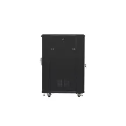 Szafa instalacyjna Rack stojąca 19" 22U 600x800 czarna Lanberg (flat pack)