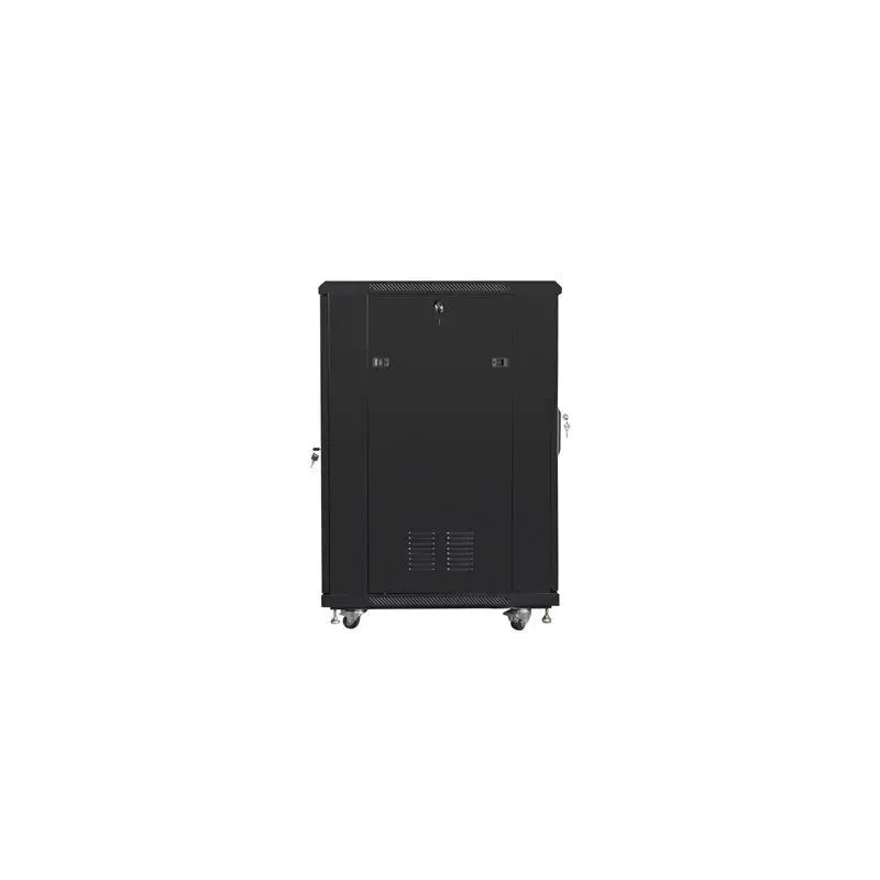 Szafa instalacyjna Rack stojąca 19" 22U 600x800 czarna Lanberg (flat pack)