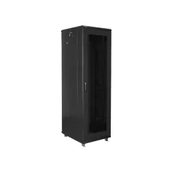 Szafa instalacyjna Rack stojąca 19" 42U 600x800 czarna drzwi perforowane