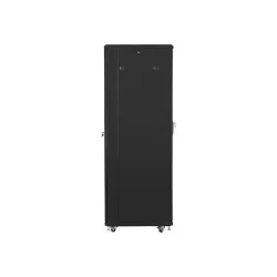 Szafa instalacyjna Rack stojąca 19" 42U 600x800 czarna drzwi perforowane