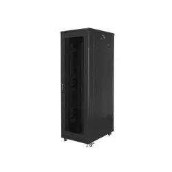 Szafa instalacyjna Rack stojąca 19" 42U 800x1000 czarna drzwi perforowane