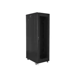 Szafa instalacyjna Rack stojąca 19" 42U 800x1000 czarna drzwi perforowane