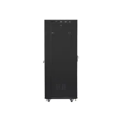 Szafa instalacyjna Rack stojąca 19" 37U 600x800 czarna drzwi szklane LCD
