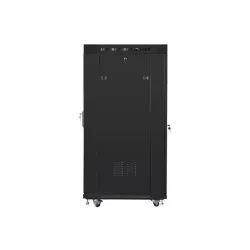 Szafa instalacyjna Rack stojąca 19" 27U 600x800 czarna drzwi perforowane