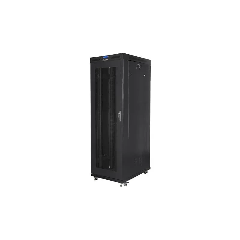 Szafa instalacyjna Rack stojąca 19" 42U 800x1000 czarna drzwi perforowane
