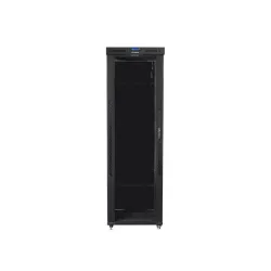 Szafa instalacyjna Rack stojąca 19" 47U 800x1000 czarna drzwi szklane LCD