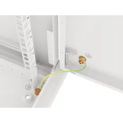Szafa instalacyjna Rack wisząca 19" 6U 600x450 szara drzwi metalowe Lanberg