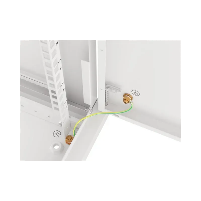 Szafa instalacyjna Rack wisząca 19" 6U 600x450 szara drzwi metalowe Lanberg