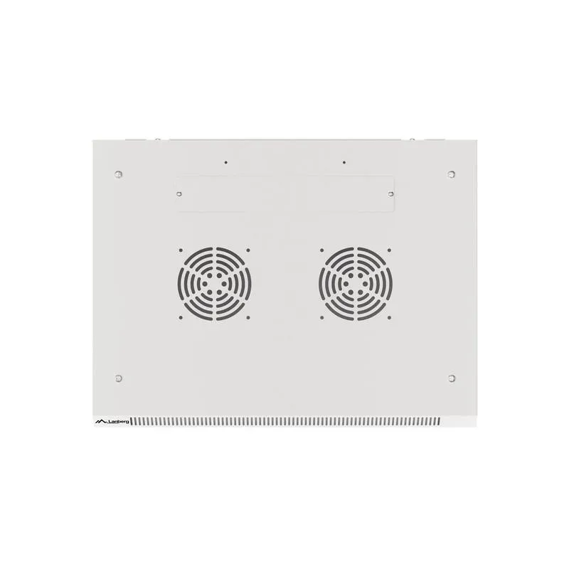 Szafa instalacyjna Rack wisząca 19" 6U 600x450 szara drzwi metalowe Lanberg