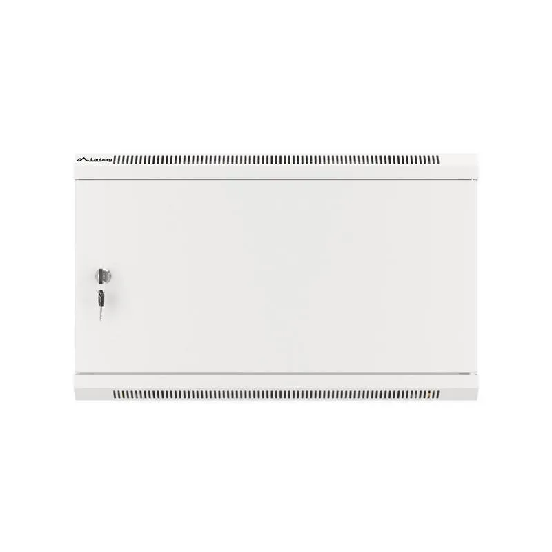 Szafa instalacyjna Rack wisząca 19" 6U 600x450 szara drzwi metalowe Lanberg