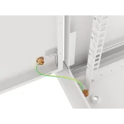 Szafa instalacyjna Rack wisząca 19" 6U 600x450 szara drzwi metalowe Lanberg