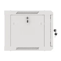 Szafa instalacyjna Rack wisząca 19" 6U 600x450 szara drzwi metalowe Lanberg