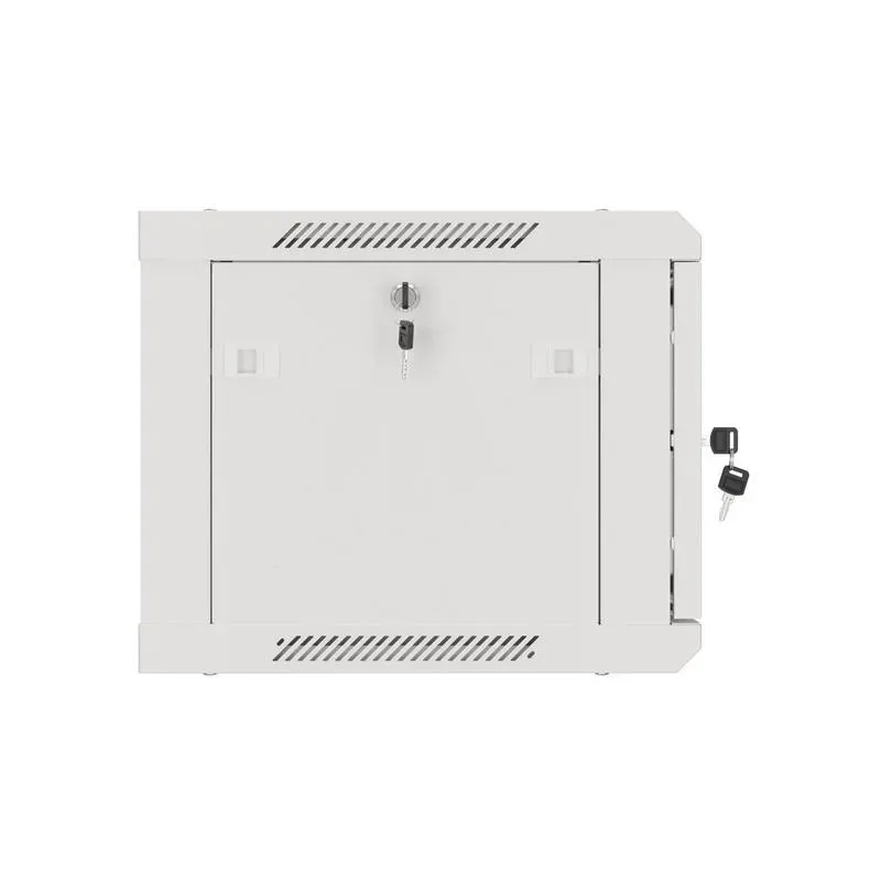 Szafa instalacyjna Rack wisząca 19" 6U 600x450 szara drzwi metalowe Lanberg