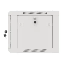 Szafa instalacyjna Rack wisząca 19" 6U 600x450 szara drzwi metalowe Lanberg