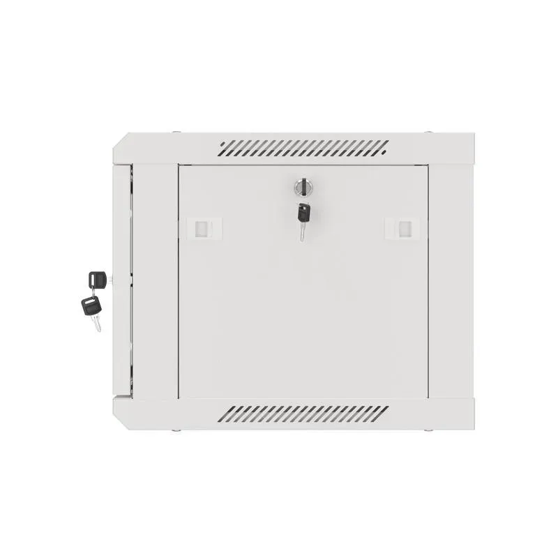 Szafa instalacyjna Rack wisząca 19" 6U 600x450 szara drzwi metalowe Lanberg