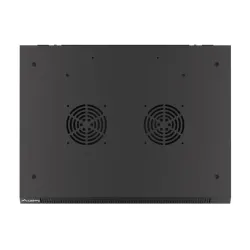 Szafa instalacyjna Rack wisząca 19" 6U 600x450 czarna drzwi metalowe