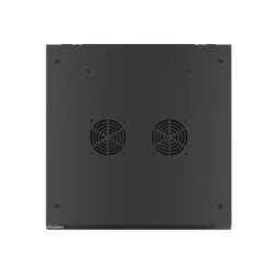 Szafa instalacyjna Rack wisząca 19" 6U 600x600 czarna drzwi metalowe