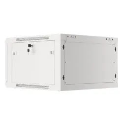 Szafa instalacyjna Rack wisząca 19" 6U 600x600 szara drzwi metalowe Lanberg