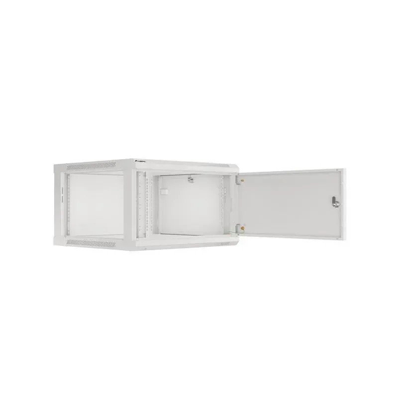 Szafa instalacyjna Rack wisząca 19" 6U 600x600 szara drzwi metalowe Lanberg