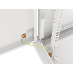 Szafa instalacyjna Rack wisząca 19" 6U 600x600 szara drzwi metalowe Lanberg