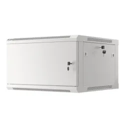 Szafa instalacyjna Rack wisząca 19" 6U 600x600 szara drzwi metalowe Lanberg