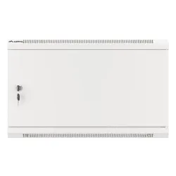 Szafa instalacyjna Rack wisząca 19" 6U 600x600 szara drzwi metalowe Lanberg