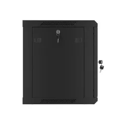 Szafa instalacyjna Rack wisząca 19" 9U 600x450 czarna drzwi metalowe