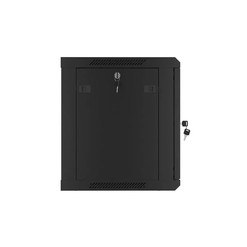 Szafa instalacyjna Rack wisząca 19" 9U 600x450 czarna drzwi metalowe