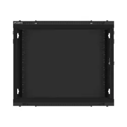 Szafa instalacyjna Rack wisząca 19" 9U 600x450 czarna drzwi metalowe