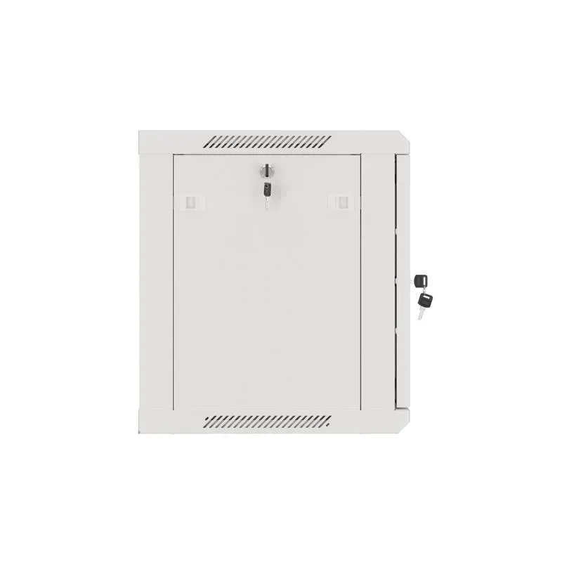 Szafa instalacyjna Rack wisząca 19" 9U 600x450 szara drzwi metalowe Lanberg