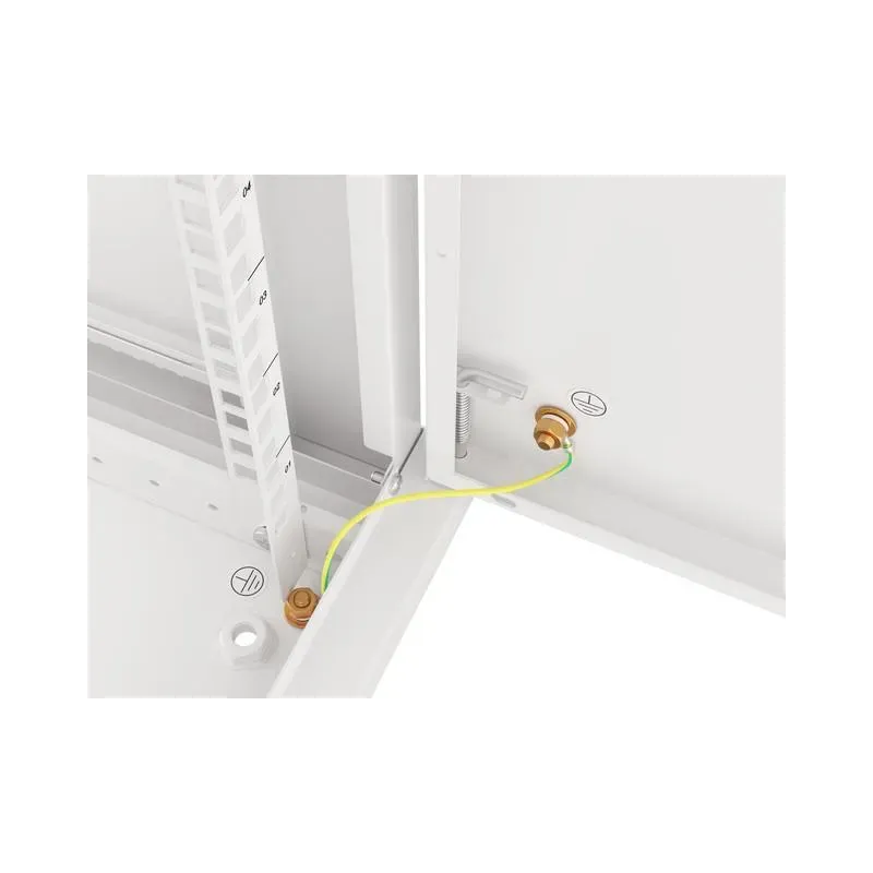 Szafa instalacyjna Rack wisząca 19" 9U 600x450 szara drzwi metalowe Lanberg