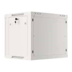 Szafa instalacyjna Rack wisząca 19" 9U 600x450 szara drzwi metalowe Lanberg