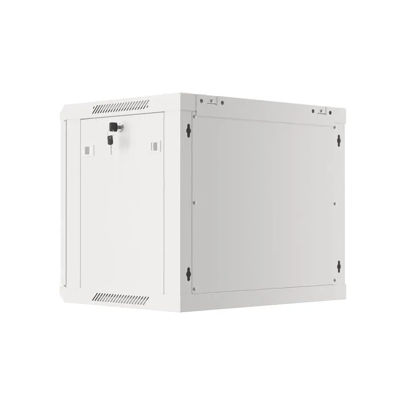 Szafa instalacyjna Rack wisząca 19" 9U 600x450 szara drzwi metalowe Lanberg