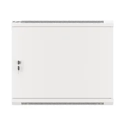 Szafa instalacyjna Rack wisząca 19" 9U 600x450 szara drzwi metalowe Lanberg