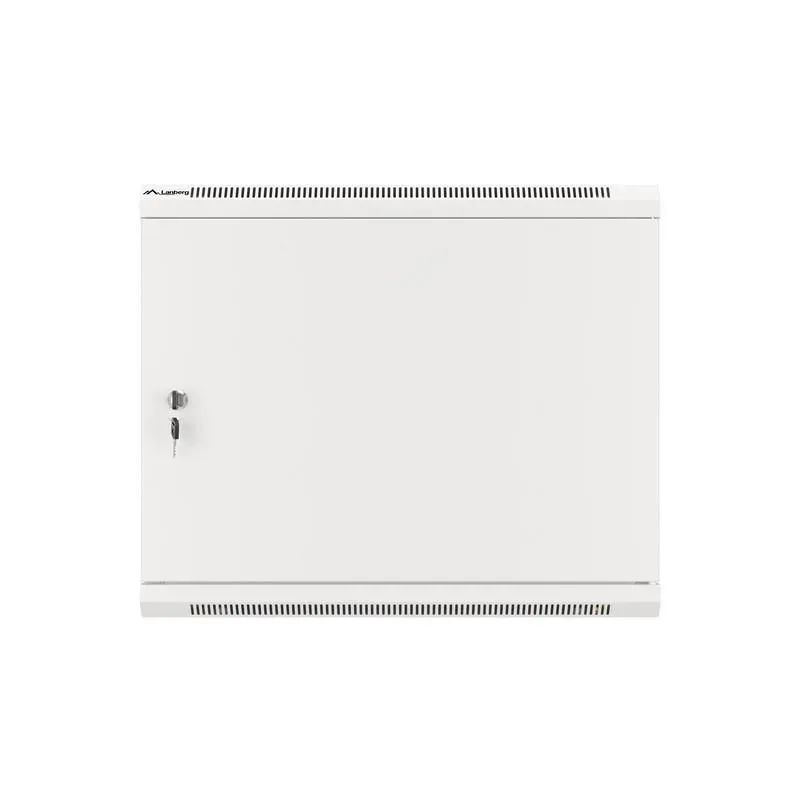 Szafa instalacyjna Rack wisząca 19" 9U 600x450 szara drzwi metalowe Lanberg