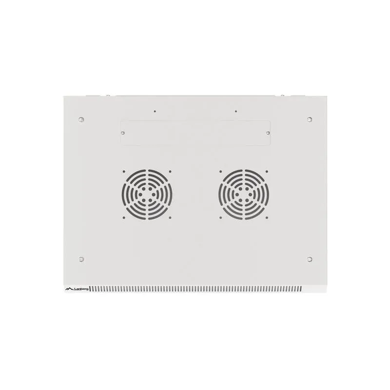 Szafa instalacyjna Rack wisząca 19" 9U 600x450 szara drzwi metalowe Lanberg