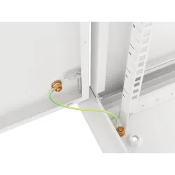 Szafa instalacyjna Rack wisząca 19" 9U 600x600 szara drzwi metalowe Lanberg