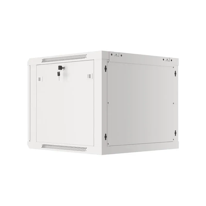 Szafa instalacyjna Rack wisząca 19" 9U 600x600 szara drzwi metalowe Lanberg