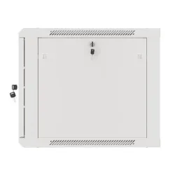 Szafa instalacyjna Rack wisząca 19" 9U 600x600 szara drzwi metalowe Lanberg