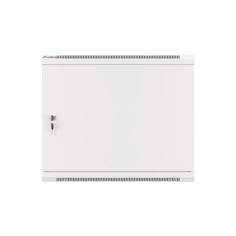 Szafa instalacyjna Rack wisząca 19" 9U 600x600 szara drzwi metalowe Lanberg