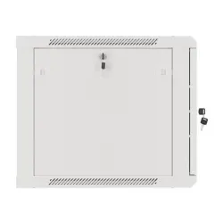Szafa instalacyjna Rack wisząca 19" 9U 600x600 szara drzwi metalowe Lanberg