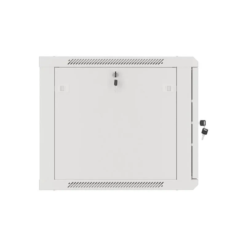 Szafa instalacyjna Rack wisząca 19" 9U 600x600 szara drzwi metalowe Lanberg