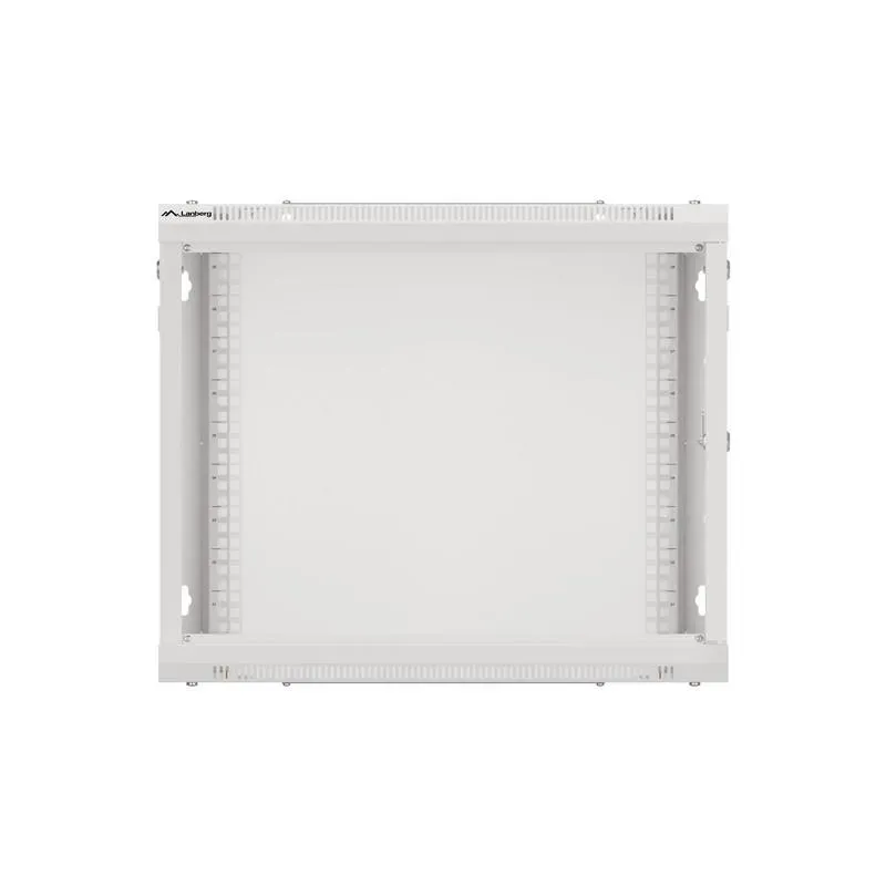 Szafa instalacyjna Rack wisząca 19" 9U 600x600 szara drzwi metalowe Lanberg