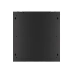 Szafa instalacyjna Rack wisząca 19" 12U 600x450 czarna drzwi metalowe