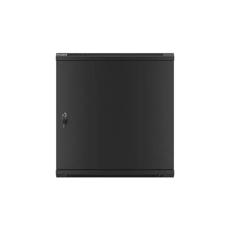 Szafa instalacyjna Rack wisząca 19" 12U 600x450 czarna drzwi metalowe