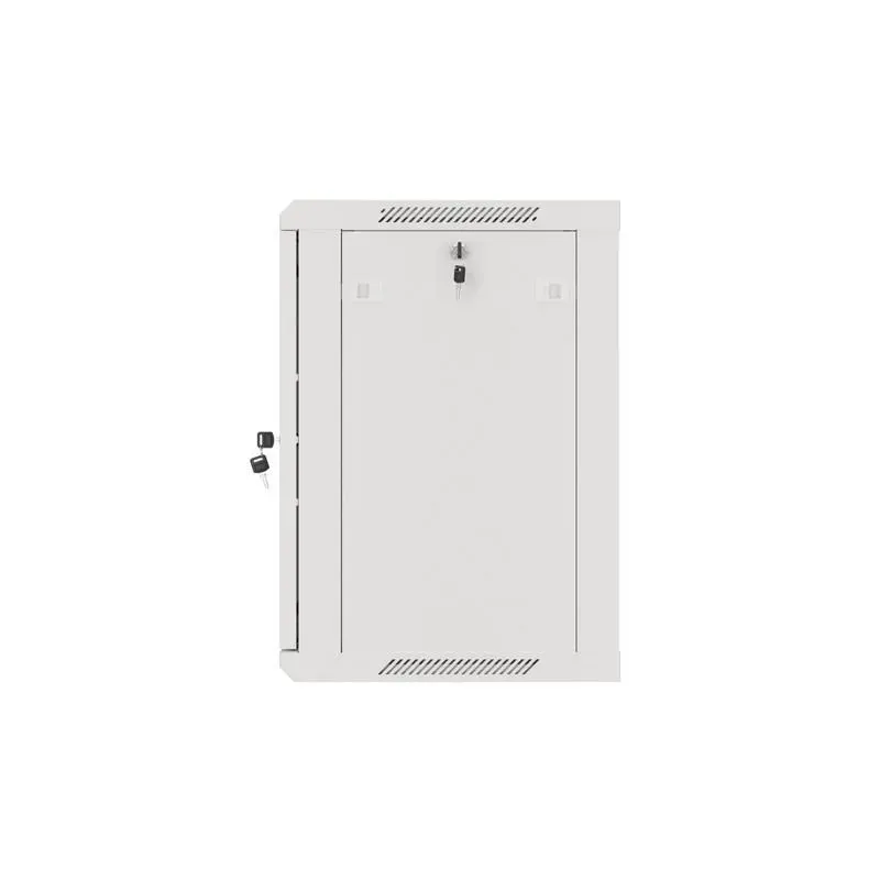 Szafa instalacyjna Rack wisząca 19" 12U 600x450 szara drzwi metalowe